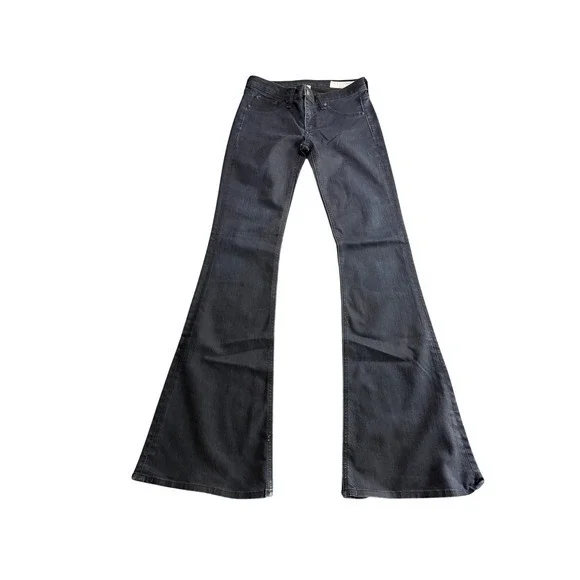 rag & bone Dark Blue Flare Jeans - Picture 2 of 15